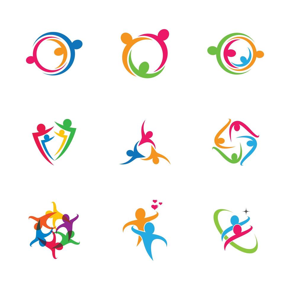 Geschäftsmann Teamwork Icon Set vektor