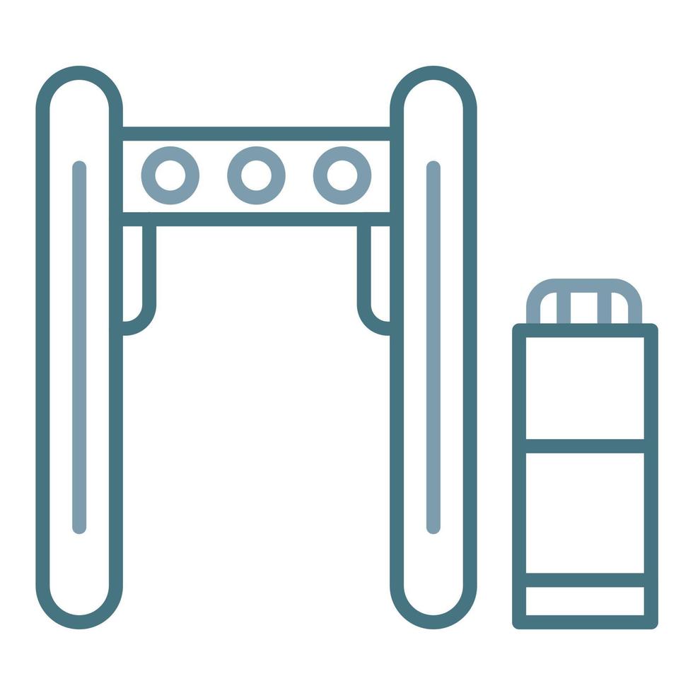 Boarding-Gate-Linie zweifarbiges Symbol vektor