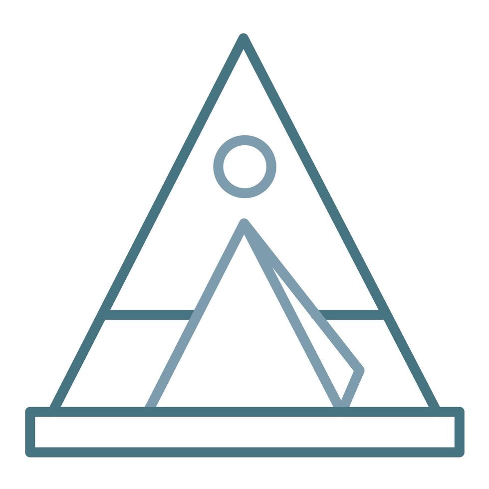 Tipi-Linie zweifarbiges Symbol vektor