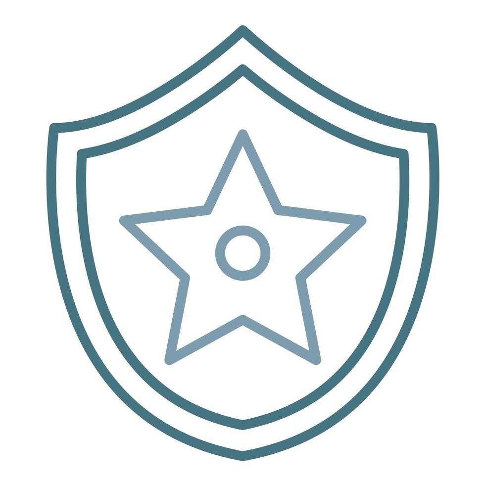 Sheriff-Linie zweifarbiges Symbol vektor