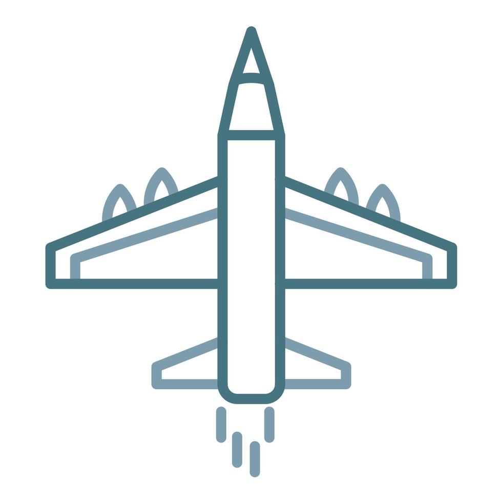 Army Jet Line zweifarbiges Symbol vektor