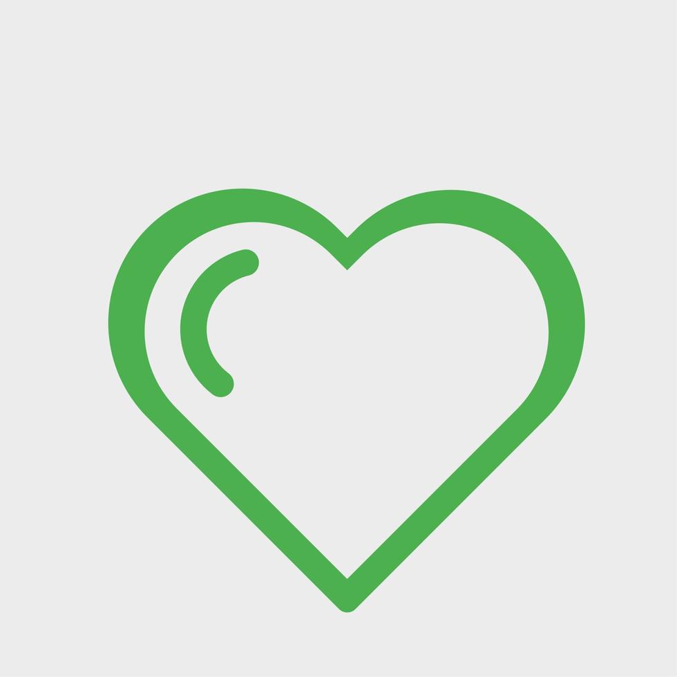 härd grön kontur ikon logotyp illustration. lämplig för hälso- och sjukvårdsartiklar vektor