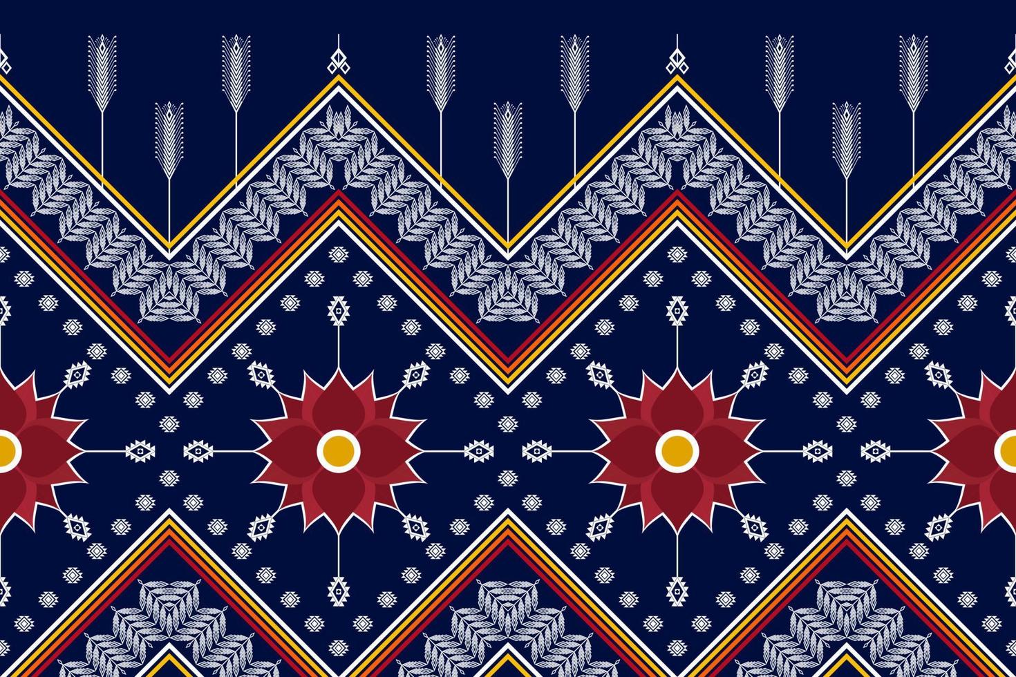 abstraktes geometrisches ethnisches Musterdesign. aztekischer Stoff Teppich Mandala Ornament Boho native Chevron Textildekoration Tapete. tribal ethnische traditionelle stickerei vektor hintergrund