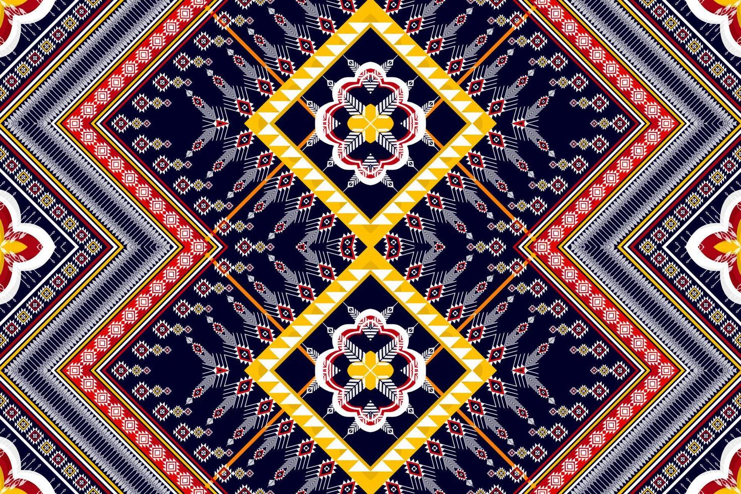 abstraktes geometrisches ethnisches Musterdesign. aztekischer Stoff Teppich Mandala Ornament Boho native Chevron Textildekoration Tapete. tribal ethnische traditionelle stickerei vektor hintergrund