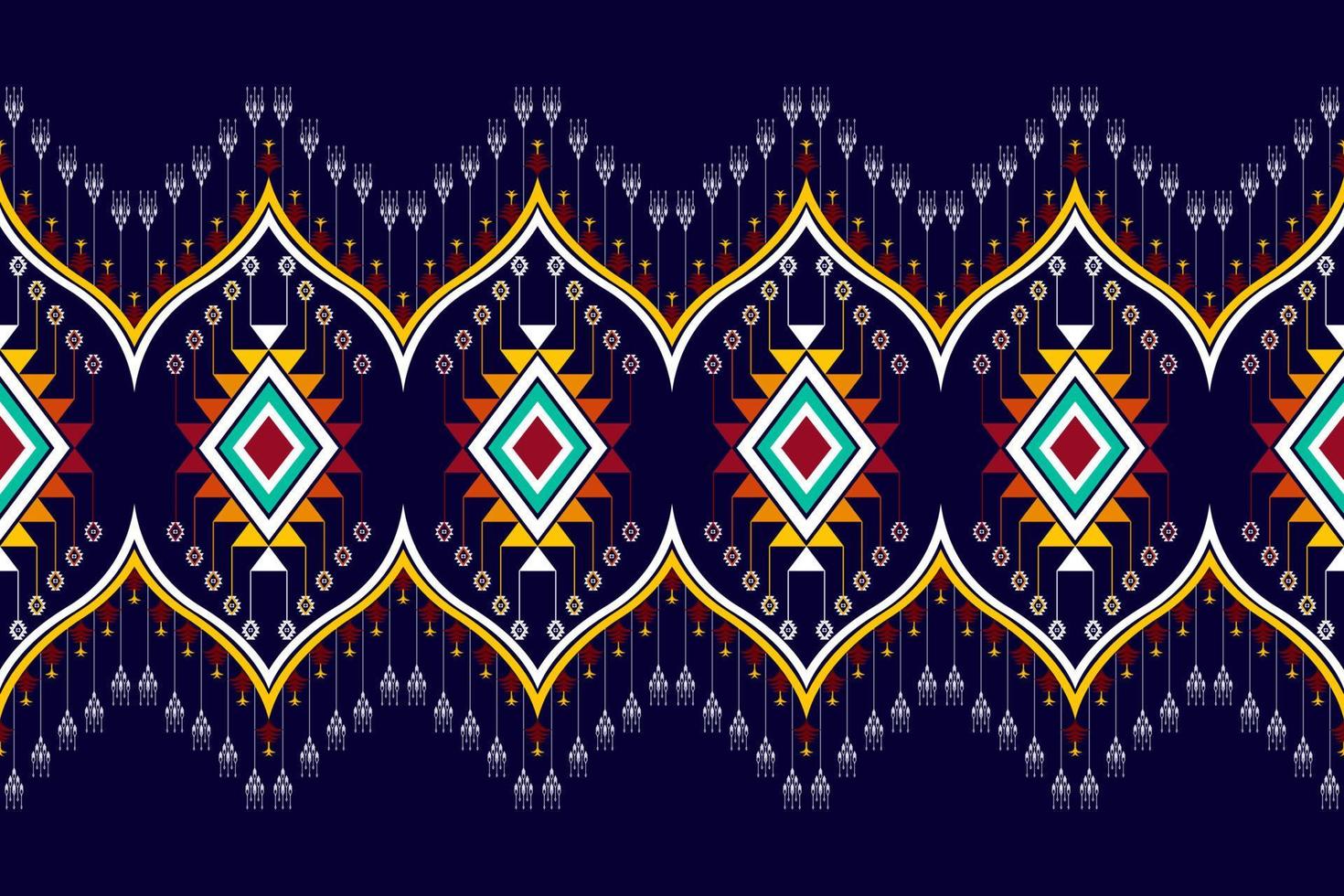 geometrisches abstraktes ethnisches Musterdesign. aztekischer Stoff Teppich Mandala Ornament ethnische Chevron Textildekoration Tapete. tribal boho native traditionelle stickerei vektorillustrationen hintergrund vektor