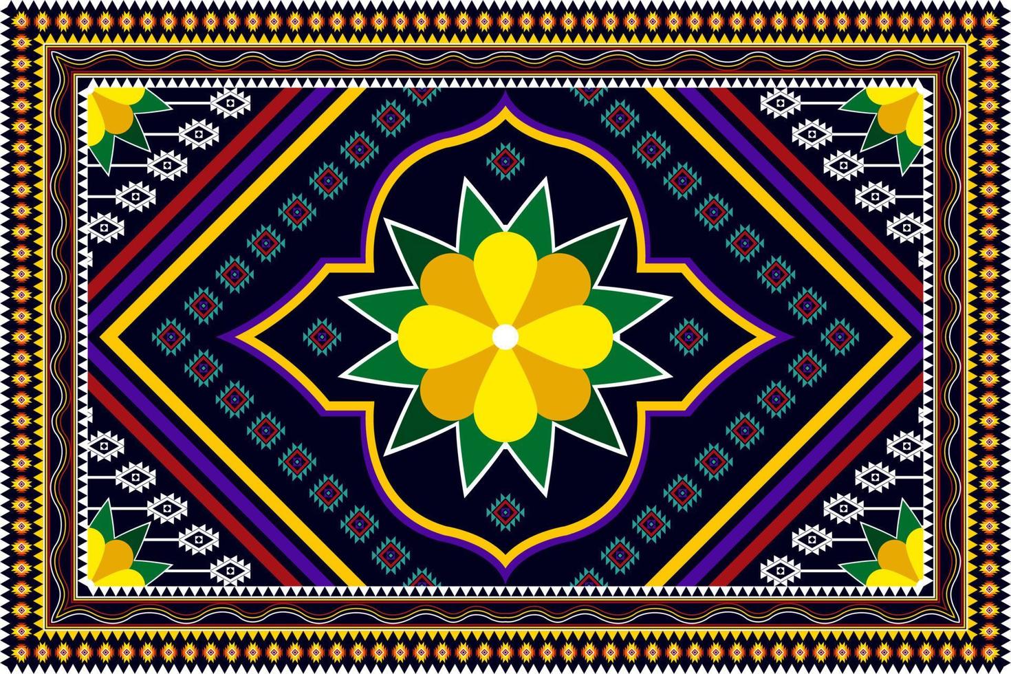 geometrisk abstrakt etnisk mönsterdesign. Aztec tyg matta mandala prydnad etnisk chevron textil dekoration tapeter. tribal boho infödda traditionella broderi vektorillustrationer bakgrund vektor