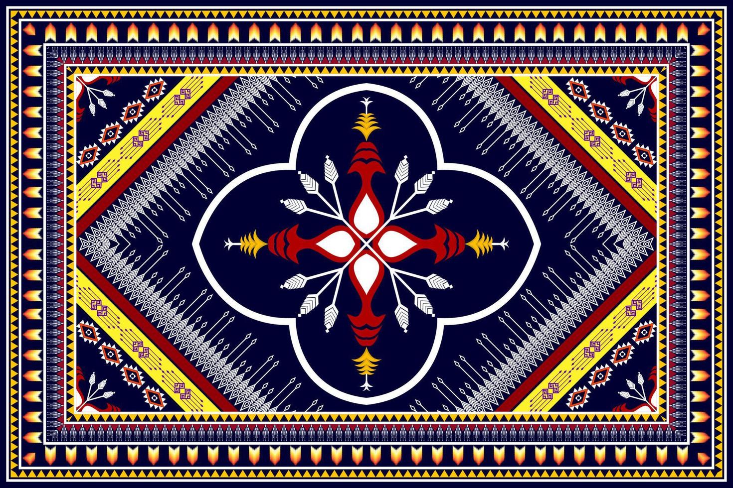 geometrisk abstrakt etnisk mönsterdesign. Aztec tyg matta mandala prydnad etnisk chevron textil dekoration tapeter. tribal boho infödda traditionella broderi vektorillustrationer bakgrund vektor