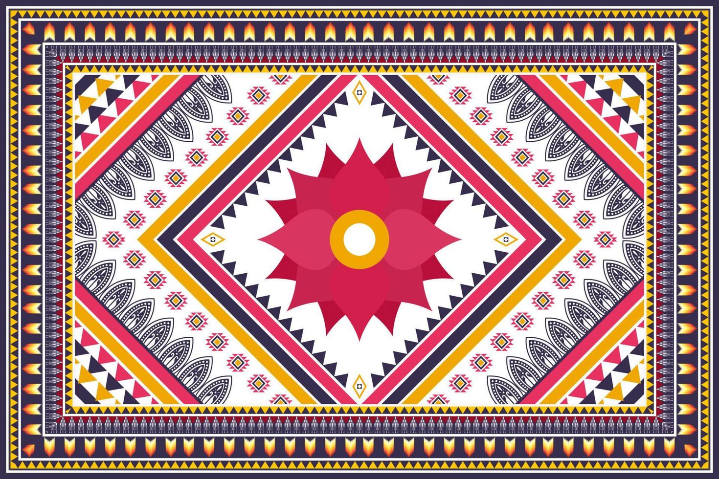 geometrisk abstrakt etnisk mönsterdesign. Aztec tyg matta mandala prydnad chevron textil dekoration tapeter. tribal boho infödda etniska traditionella broderi vektor bakgrund