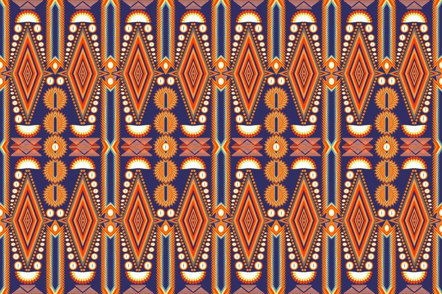 nationales ornament geometrisches muster mit rauten, quadraten, dreiecken, gittern, stammesmustern, orange und grauen farben. abstrakte Hintergrundtextur. Vintage-Stil. vektor