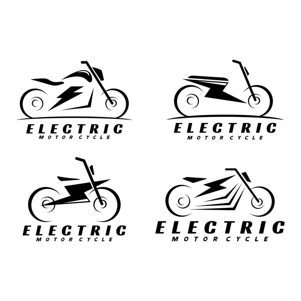 elektrisk cykel logotyp design vektor