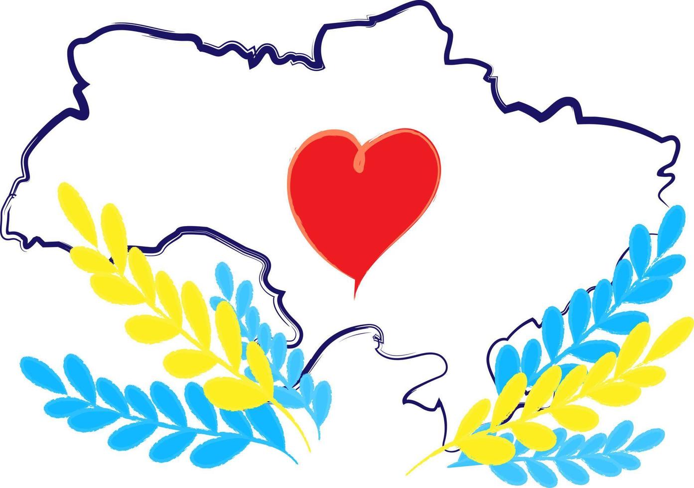 kärlek i ukraina vektor