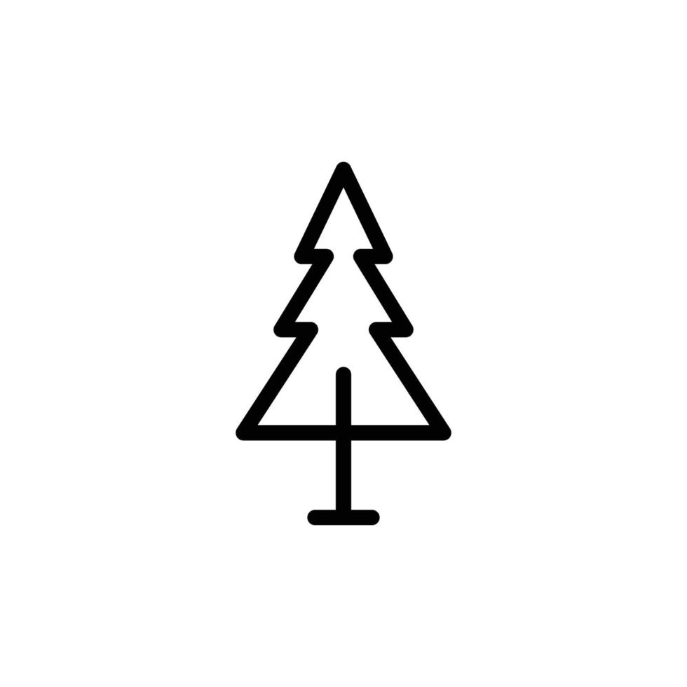 Baum-Symbol. geeignet für Waldsymbol, Park, Garten. Liniensymbolstil. einfaches Design editierbar. Design-Vorlagenvektor vektor