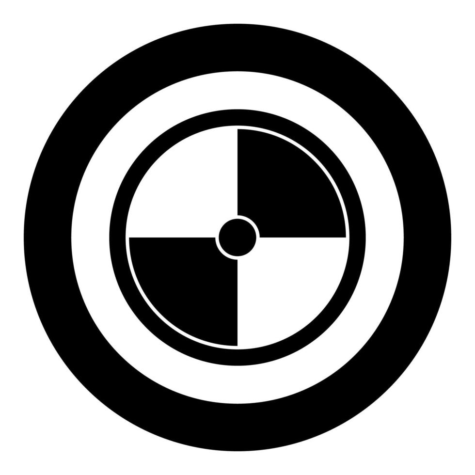 Wikinger Schild Symbol Farbe schwarz Vektor im Kreis runde Abbildung flachen Stil Bild
