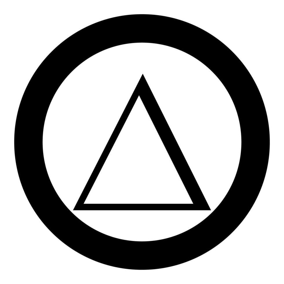 delta grekisk symbol versal versaler teckensnitt ikon i cirkel rund svart färg vektor illustration platt stil bild