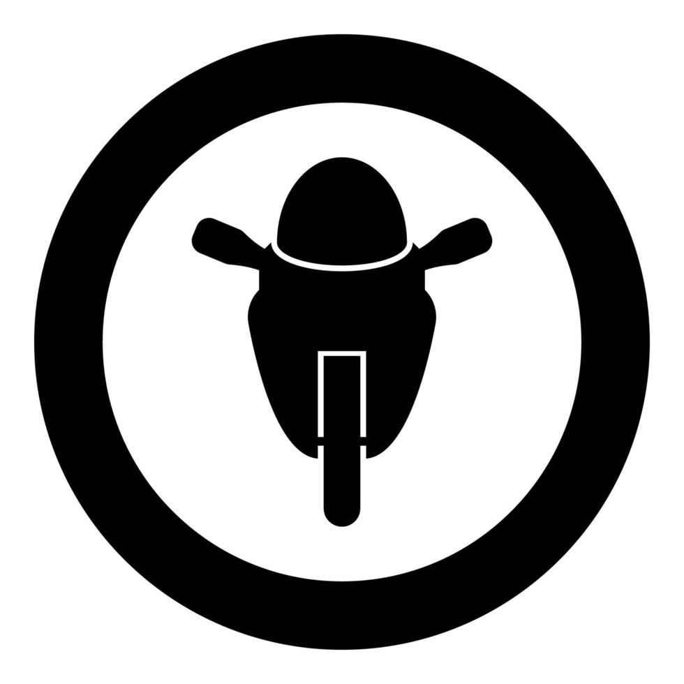 Motorrad-Sporttyp-Rennklasse-Symbol im Kreis rundes schwarzes Farbvektor-Illustrations-Flat-Style-Bild vektor