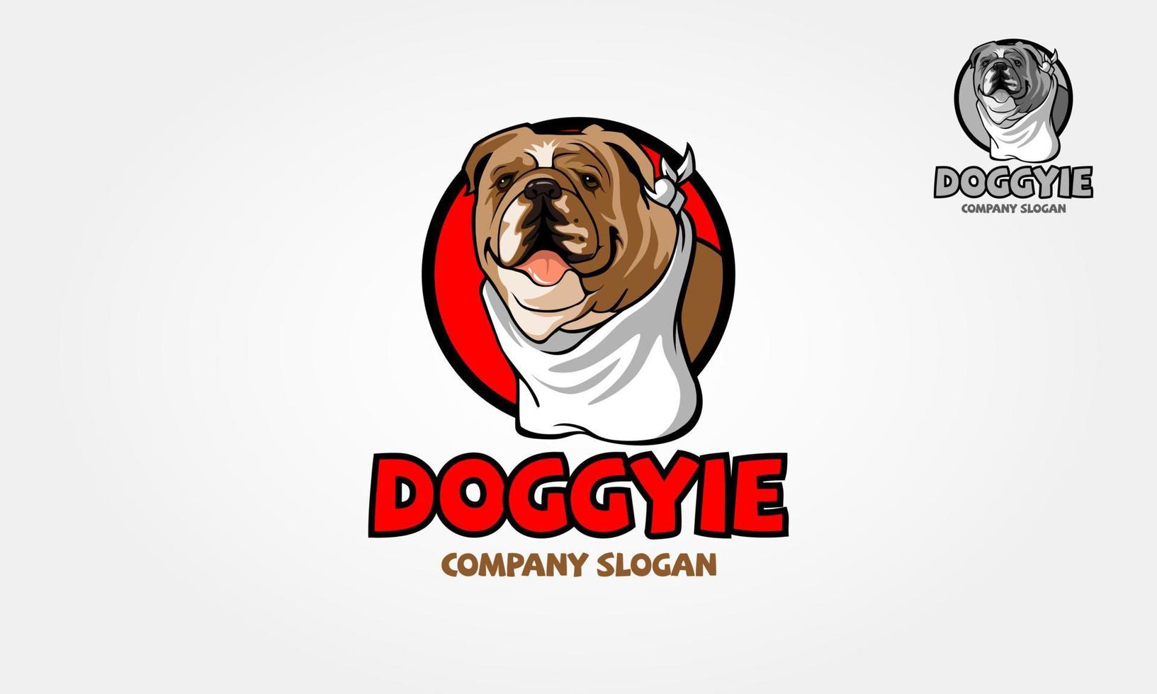 doggy vektor logotyp mall. vektor djuraffär logotyp designmallar i tecknad stil.