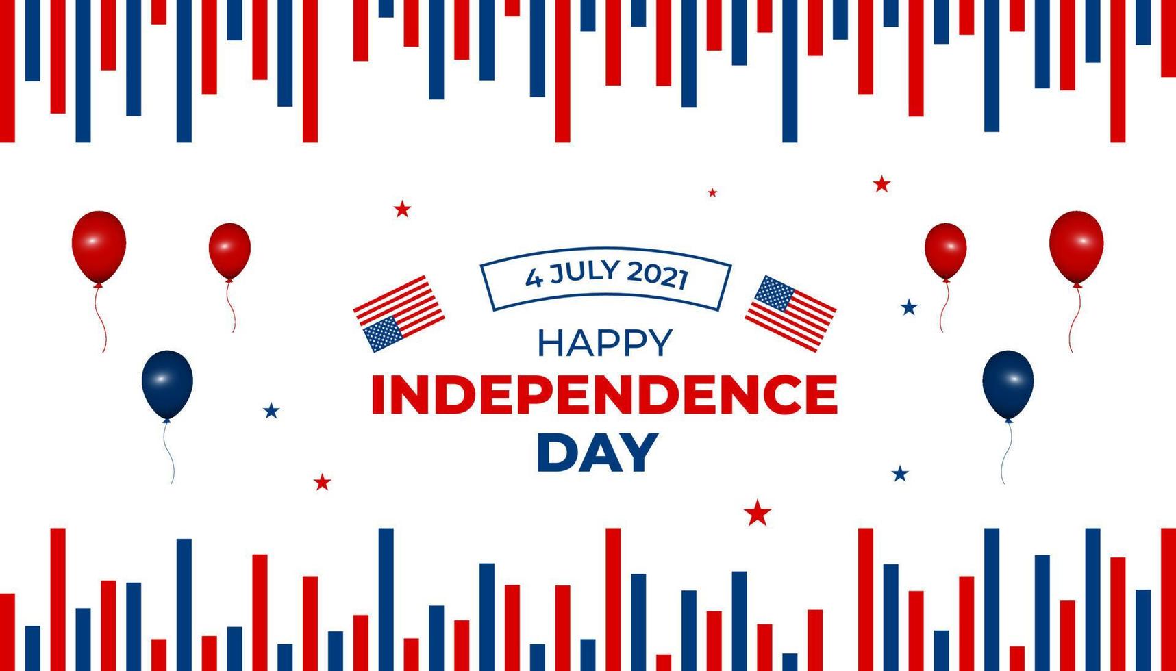 usa unabhängigkeitstag hintergrund mit elementen der amerikanischen flagge. 4. Juli. usa unabhängigkeitstag feier hintergrund. vektor