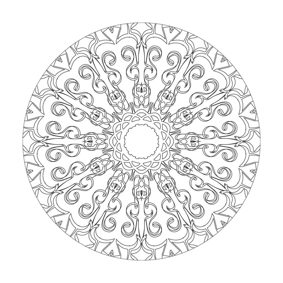 vektor rund abstrakt cirkel. mandala stil.