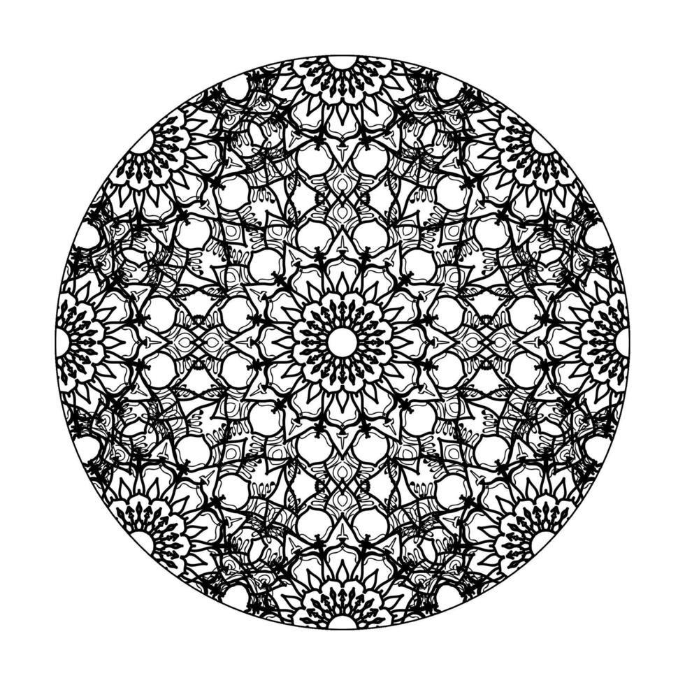 handritad mandala. dekoration i etniska orientaliska doodle prydnad. vektor