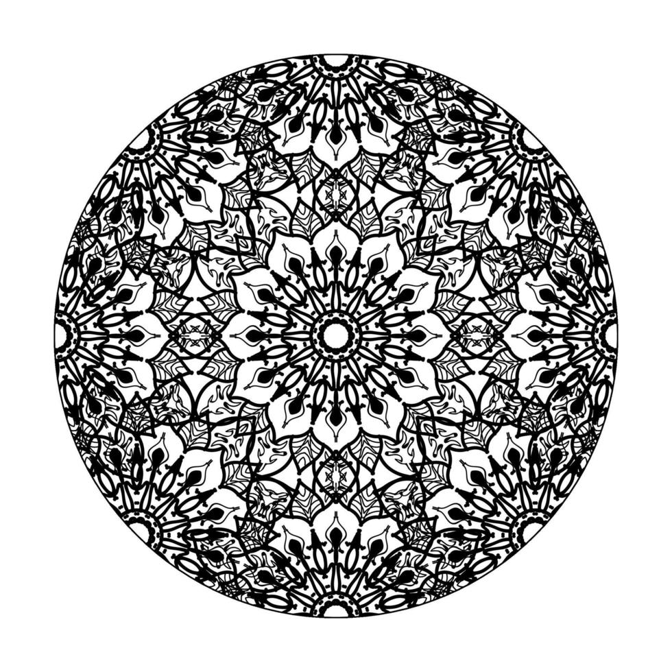 handritad mandala. dekoration i etniska orientaliska doodle prydnad. vektor