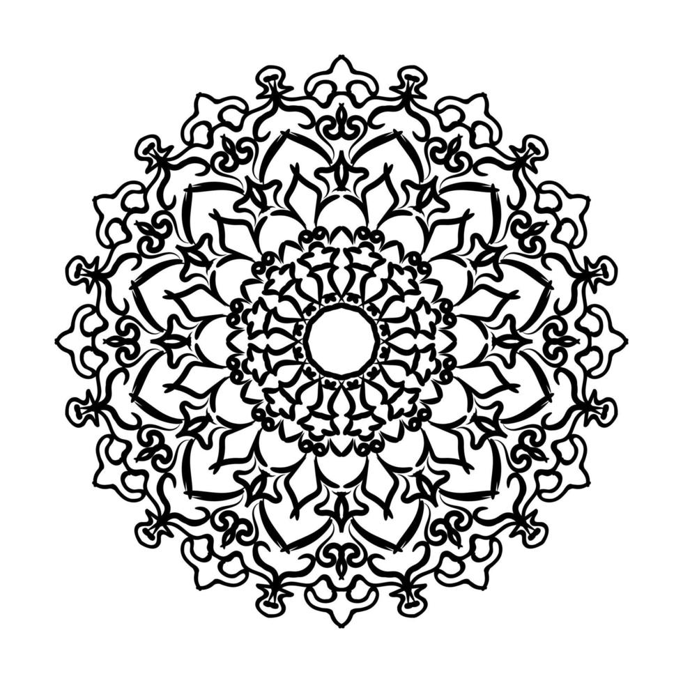 handgezeichnetes Mandala. dekoration in ethnischer orientalischer gekritzelverzierung. vektor