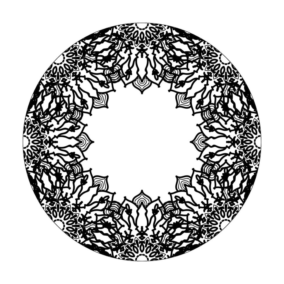 handgezeichnetes Mandala. dekoration in ethnischer orientalischer gekritzelverzierung. vektor