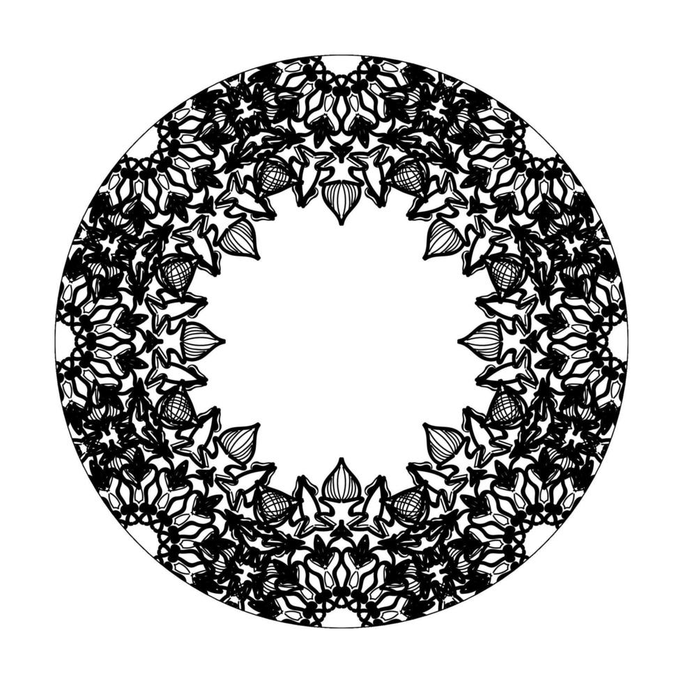 handgezeichnetes Mandala. dekoration in ethnischer orientalischer gekritzelverzierung. vektor