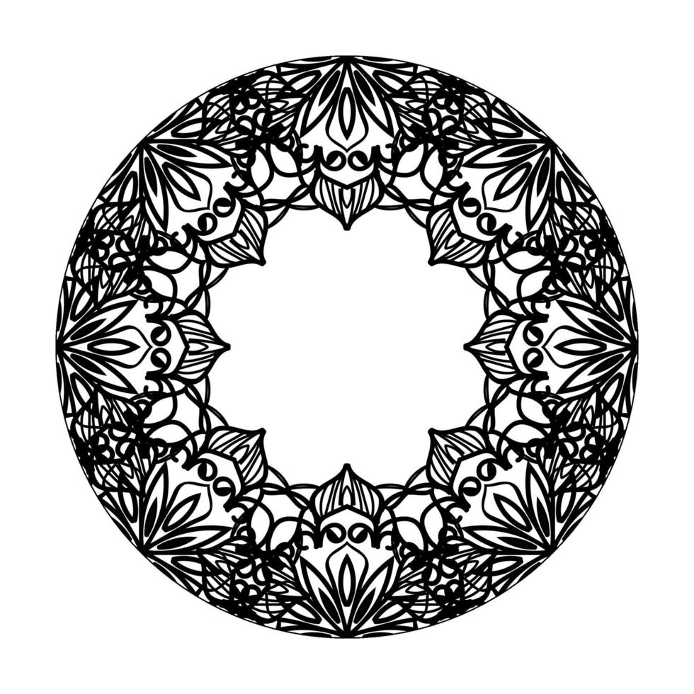 handgezeichnetes Mandala. dekoration in ethnischer orientalischer gekritzelverzierung. vektor