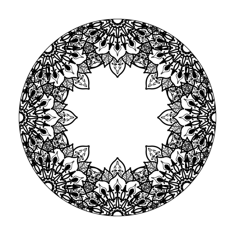 handgezeichnetes Mandala. dekoration in ethnischer orientalischer gekritzelverzierung. vektor