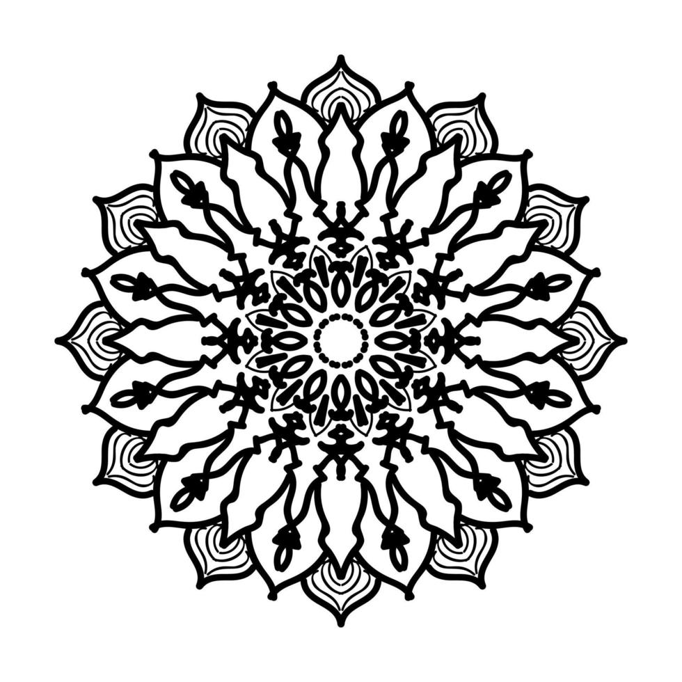 handgezeichnetes Mandala. dekoration in ethnischer orientalischer gekritzelverzierung. vektor