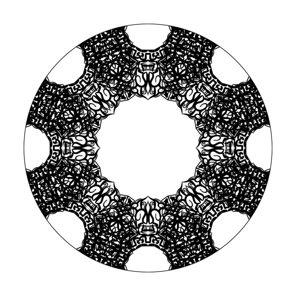 handgezeichnetes Mandala. dekoration in ethnischer orientalischer gekritzelverzierung. vektor