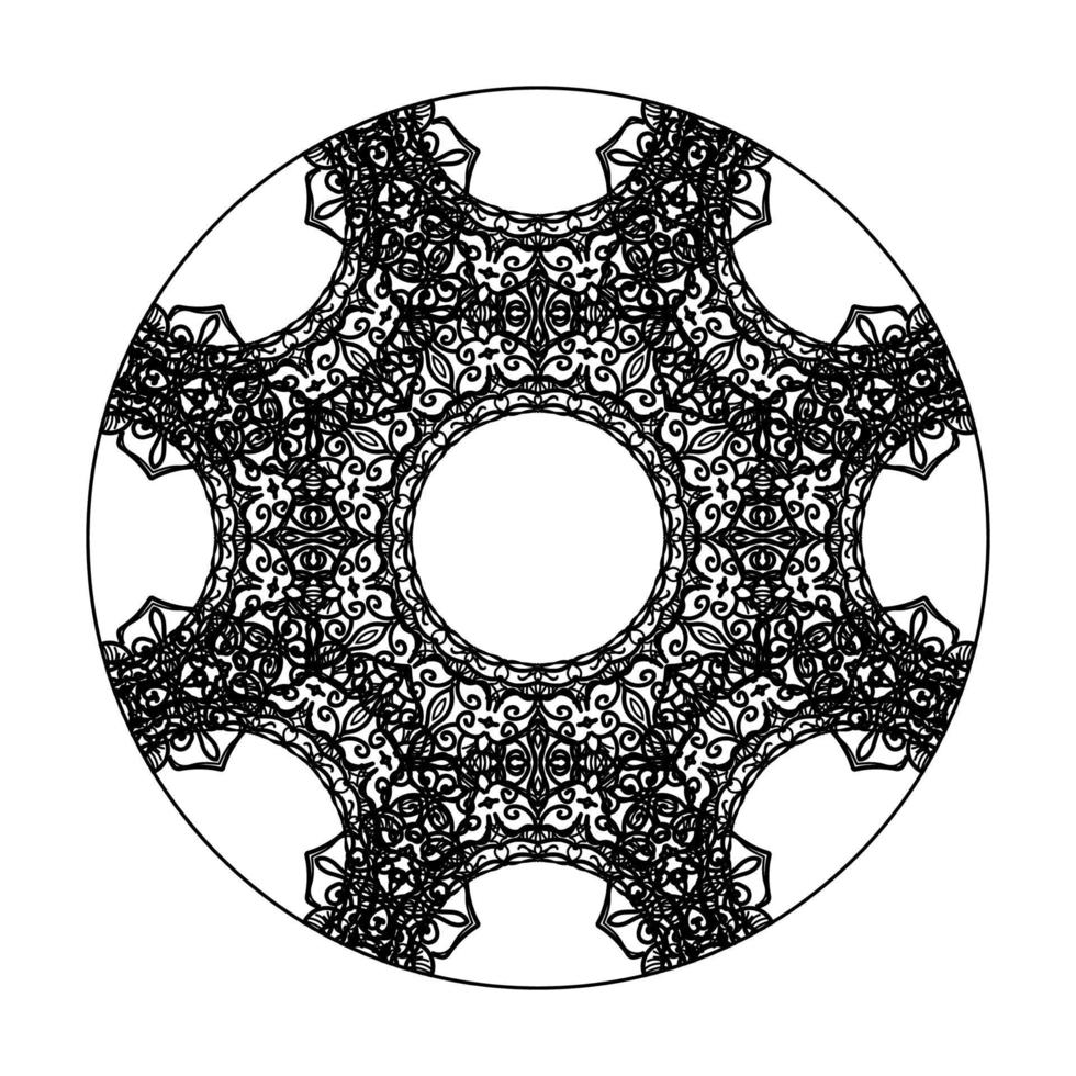 handgezeichnetes Mandala. dekoration in ethnischer orientalischer gekritzelverzierung. vektor