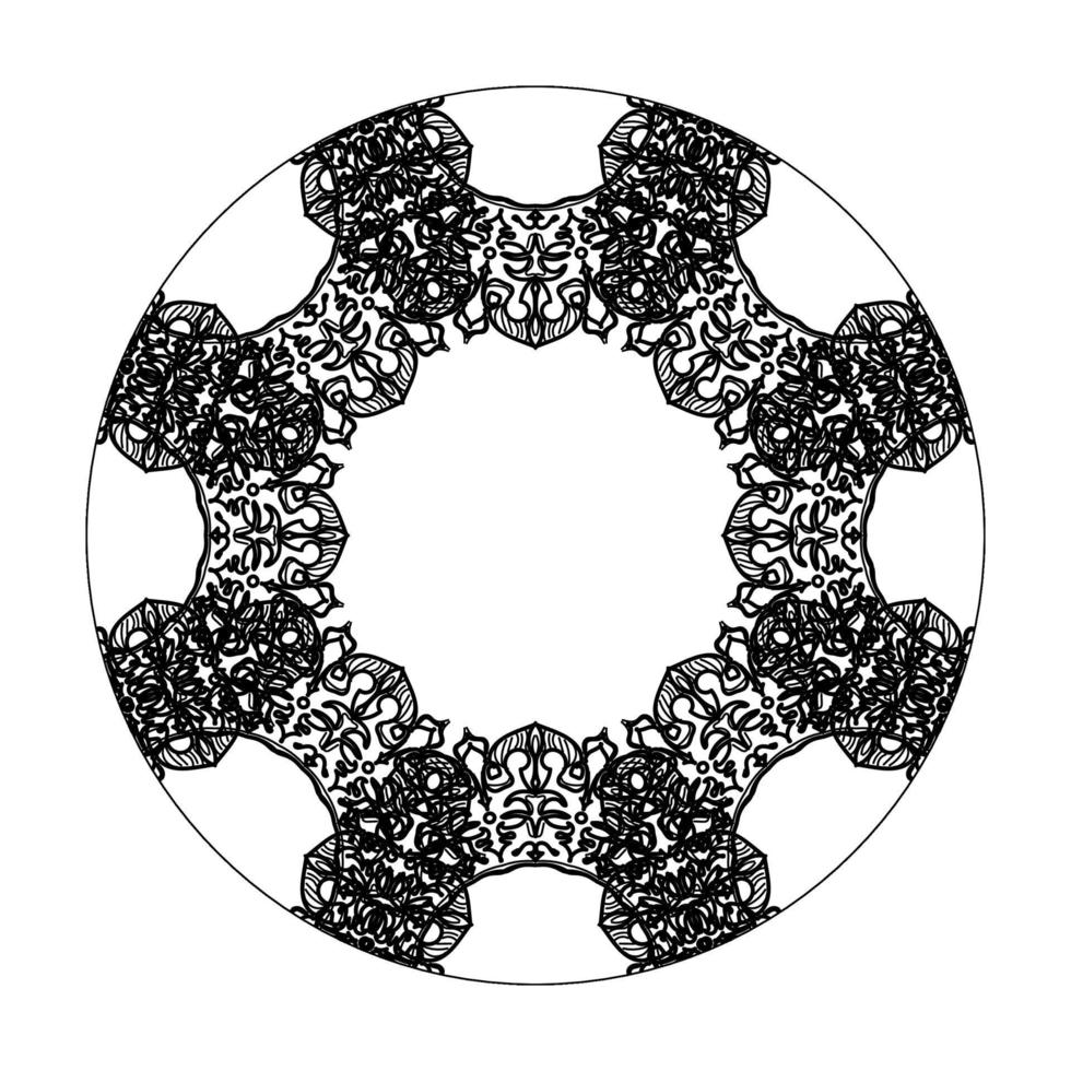 handgezeichnetes Mandala. dekoration in ethnischer orientalischer gekritzelverzierung. vektor