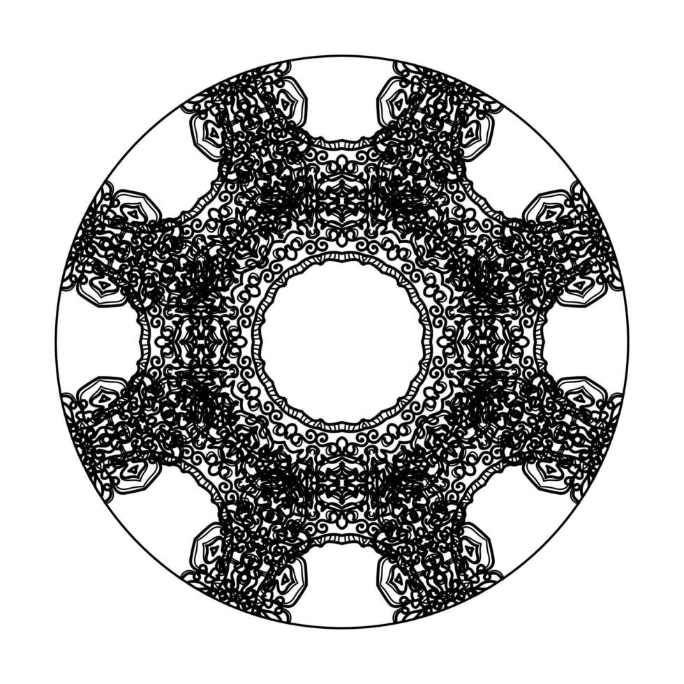 handgezeichnetes Mandala. dekoration in ethnischer orientalischer gekritzelverzierung. vektor