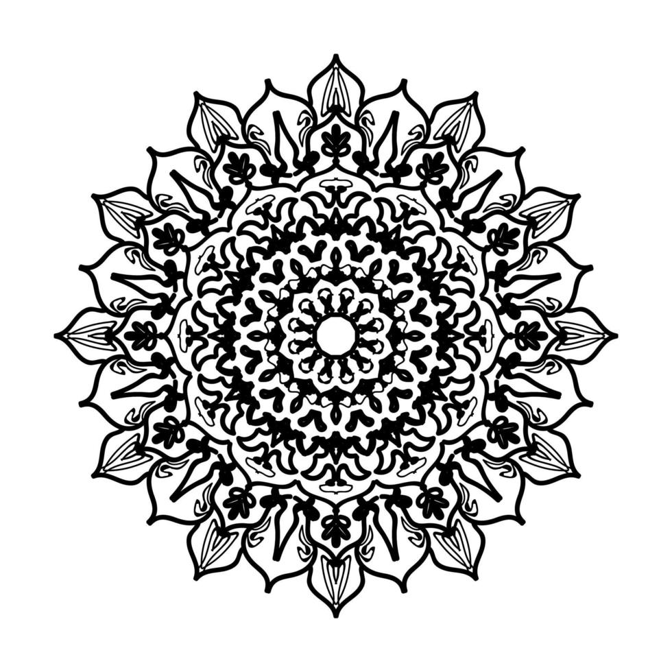 handgezeichnetes Mandala. dekoration in ethnischer orientalischer gekritzelverzierung. vektor