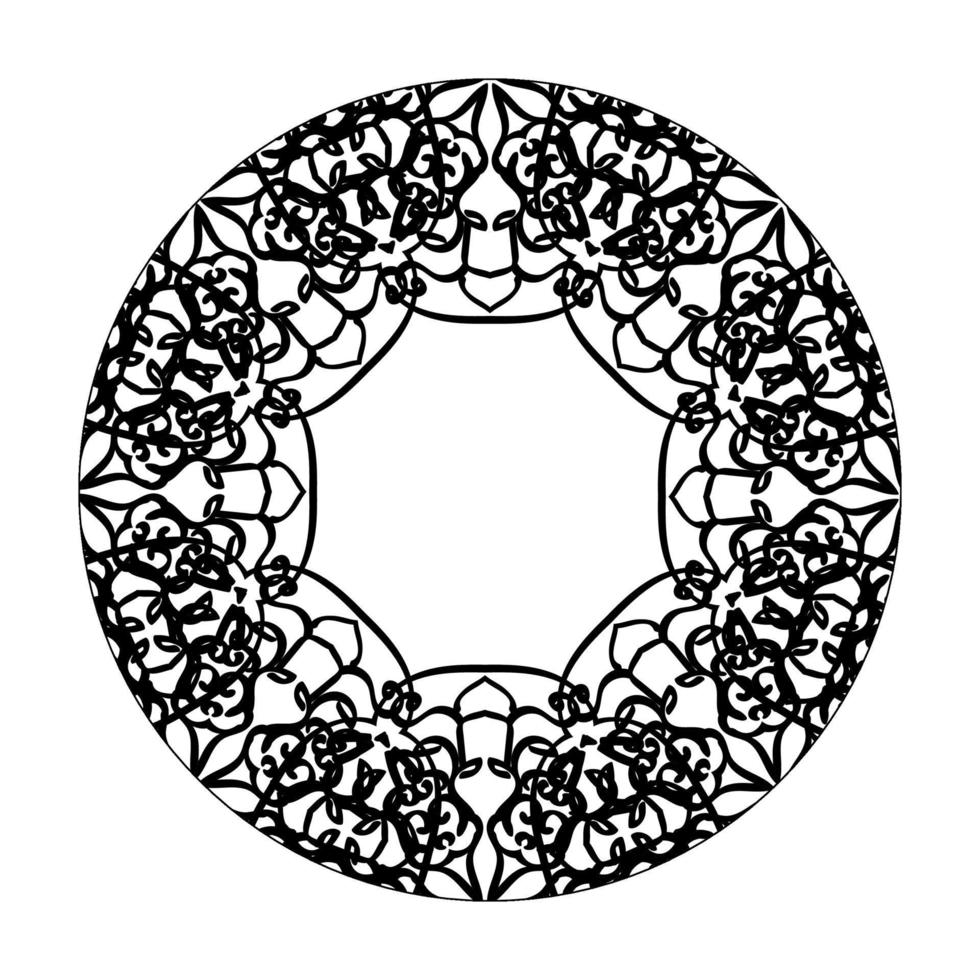 handgezeichnetes Mandala. dekoration in ethnischer orientalischer gekritzelverzierung. vektor