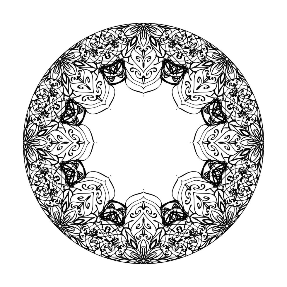 handgezeichnetes Mandala. dekoration in ethnischer orientalischer gekritzelverzierung. vektor