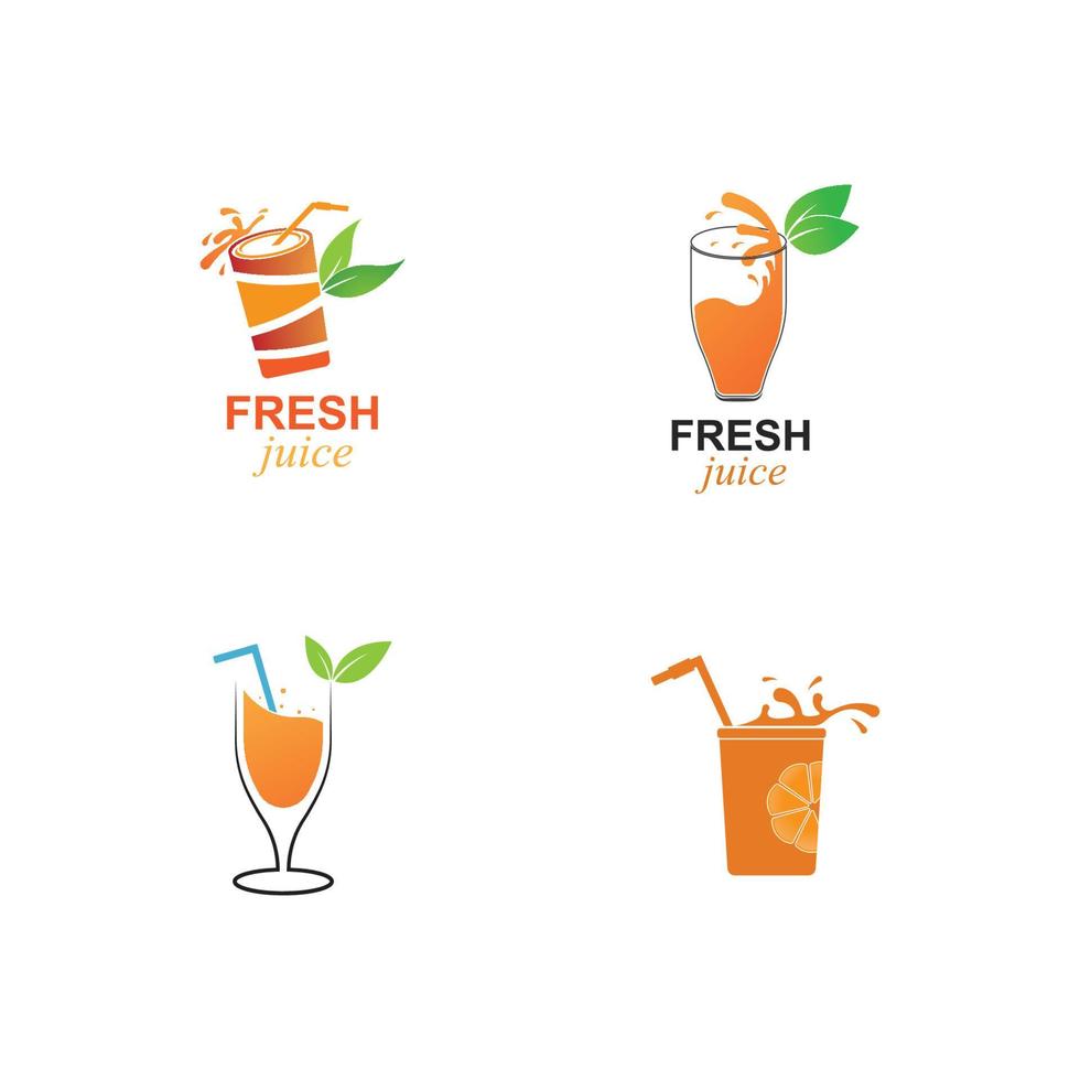 apelsinjuice logotyp ikon vektor