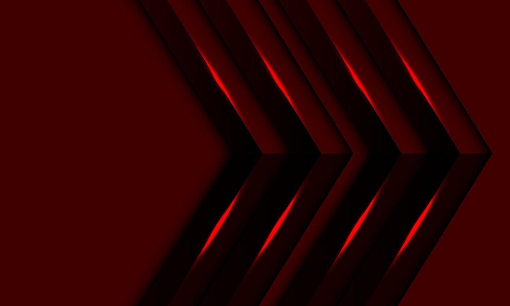 abstrakte rote metallische Pfeilrichtung mit Leerzeichendesign moderner futuristischer Hintergrundvektor vektor