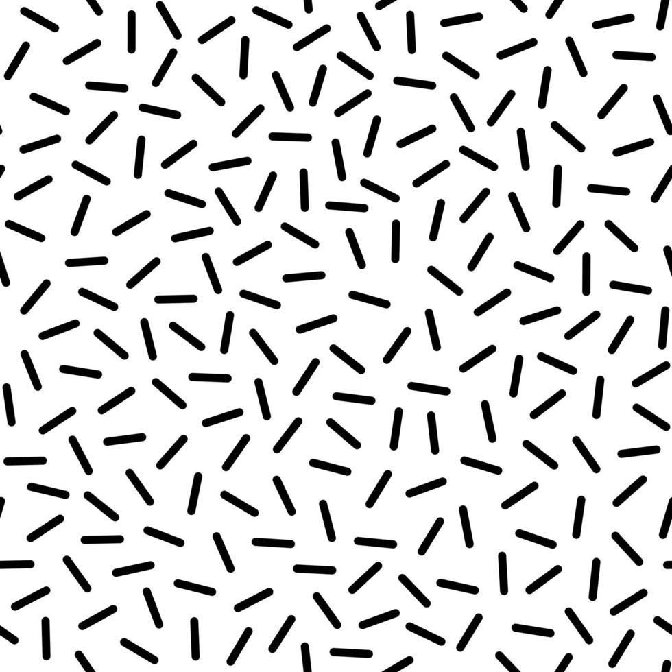 svart kort linje på vit bakgrund sömlösa mönster. abstrakt konsttryck. design för papper, omslag, kort, tyger, inredningsartiklar och andra. vektor illustration.
