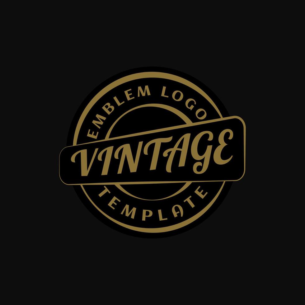 Vintage-Emblem-Stempel-Logo vektor