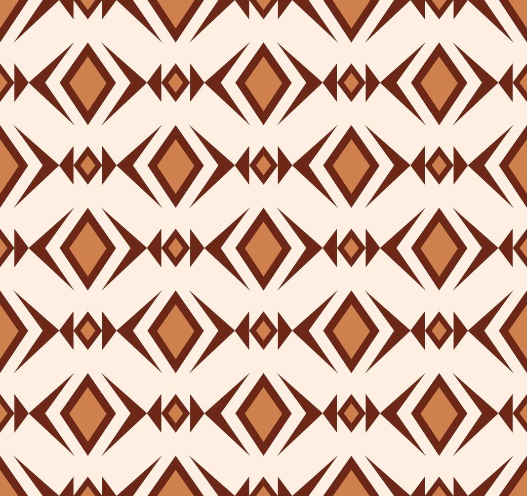 geometrische Rhombus Dreieck Linie Gitterform nahtlose Muster Hintergrund. ethnisches stammesbraunes farbdesign. Verwendung für Stoffe, Textilien, Innendekorationselemente, Polster, Verpackungen. vektor