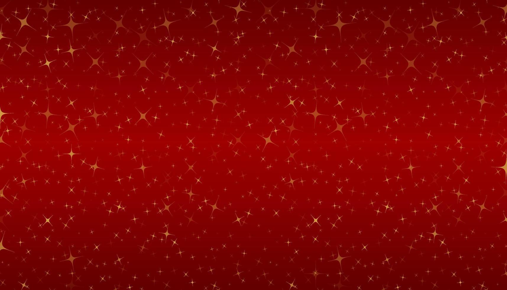 slumpmässiga guld glimtar små stjärnor på röd gradient bakgrund. Använd för semester, festliga, evenemang dekoration element eller mall. vektor
