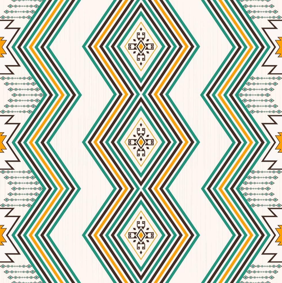 infödda aztec rhombus zig zag linje geometrisk form sömlös bakgrund. etniska färgglada brun grädde mönster design. använd för tyg, textil, inredningselement, klädsel, omslag. vektor