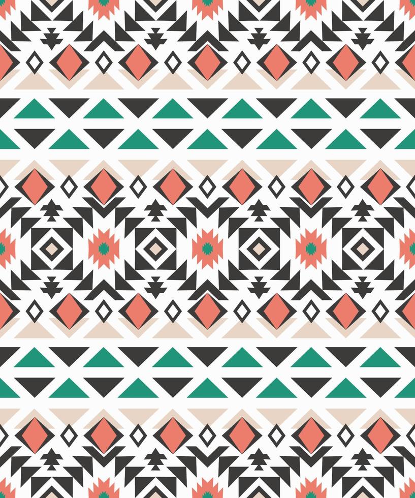 infödda aztec triangel geometrisk form sömlös bakgrund. etnisk tribal modern vintage färgmönster design. använd för tyg, textil, inredningselement, klädsel, omslag. vektor