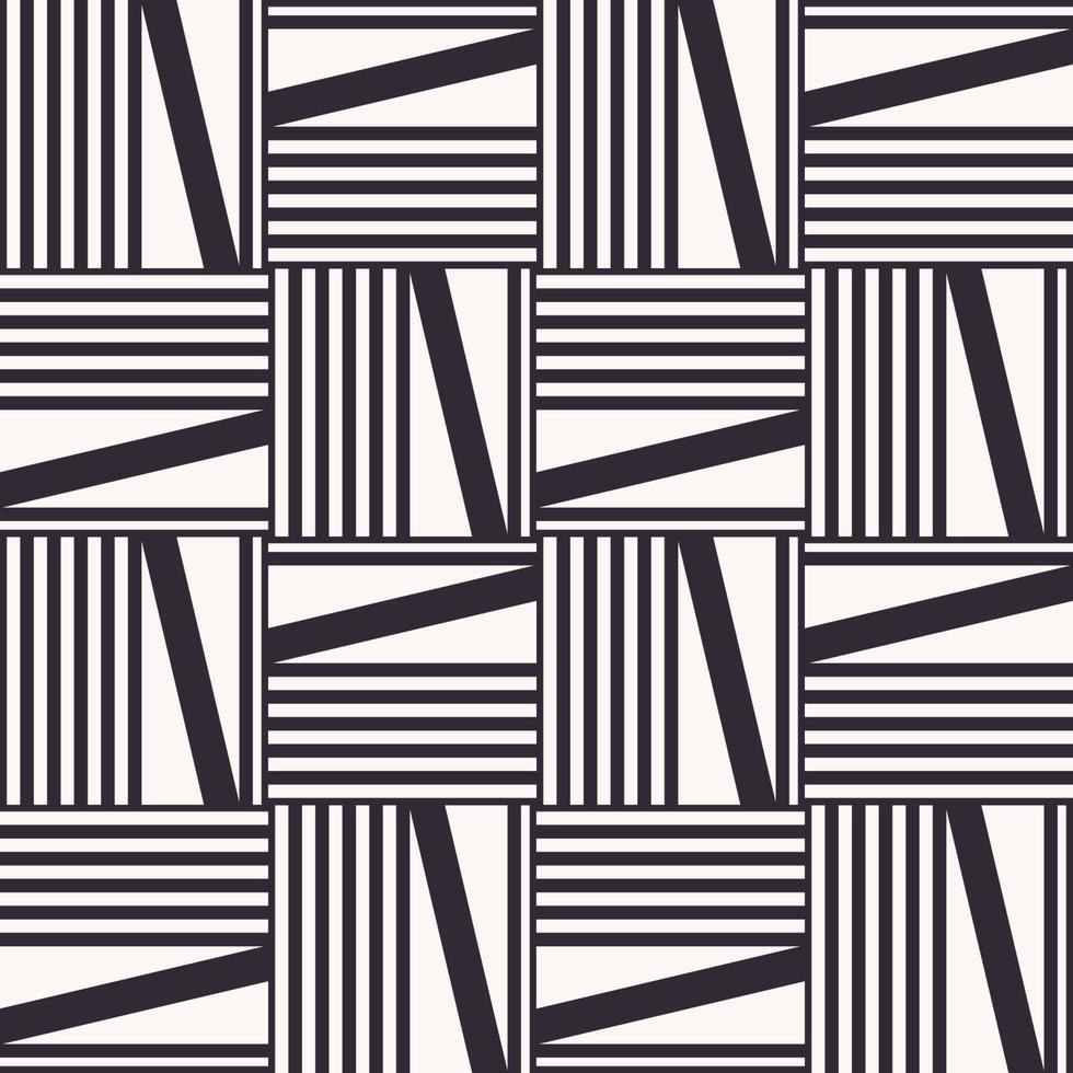 abstrakte monochrome Farbe Neo geometrische Streifenlinie in quadratischer Form nahtloser Musterhintergrund. Verwendung für Stoffe, Textilien, Innendekorationselemente, Verpackungen. vektor