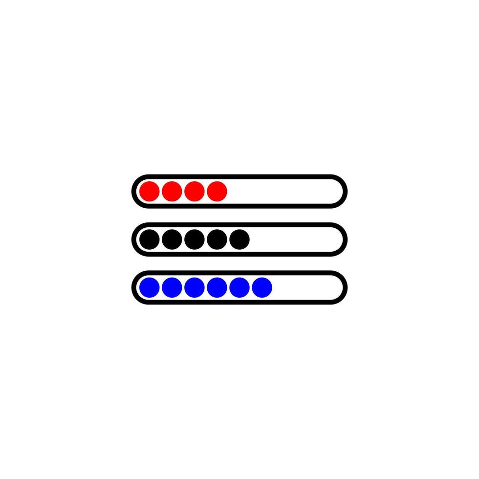 laddningsprocessen logotyp set ikon vektor