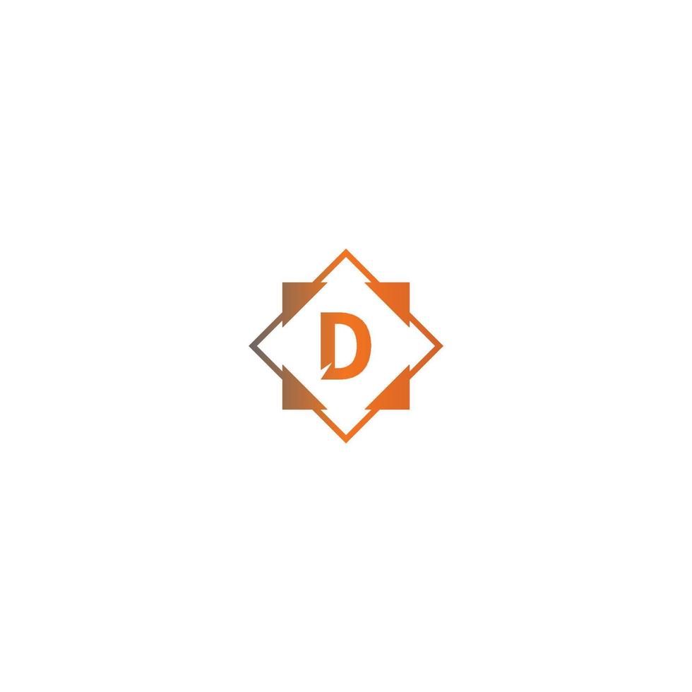 Design mit quadratischen d-Logo-Buchstaben vektor