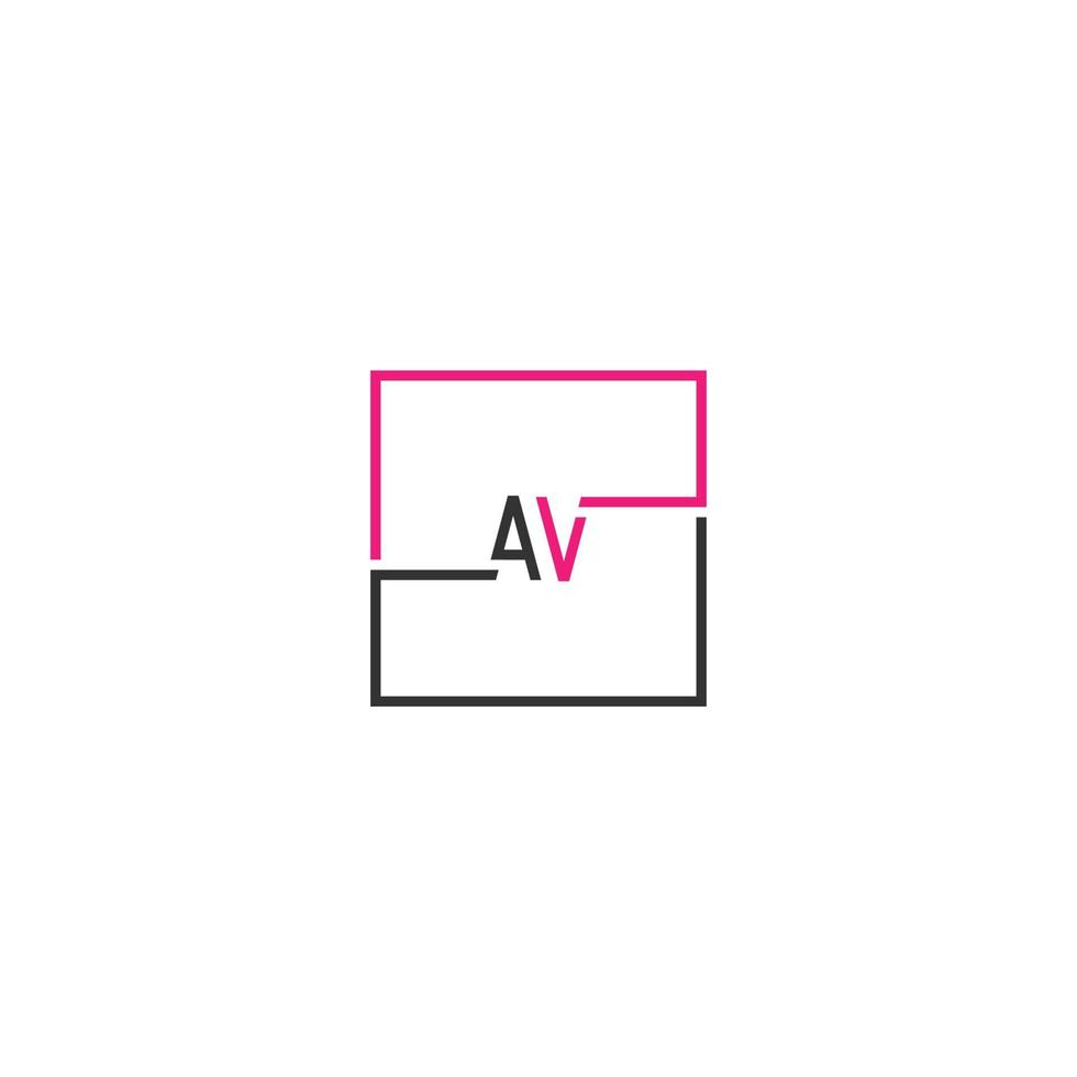 av-Logo-Brief-Design-Konzept vektor