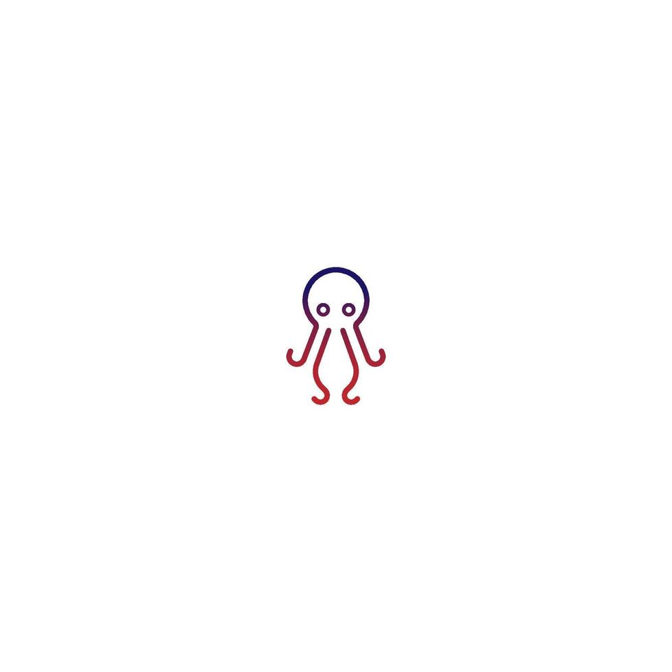 bläckfisk logotyp ikon vektor